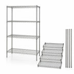 Thumbnail image #3 for Quantum WR74-1272S 72"W x 12"D x 74"H Stationary Wire Shelving Starter Kit, 4 Shelves, 304 Stainless Steel