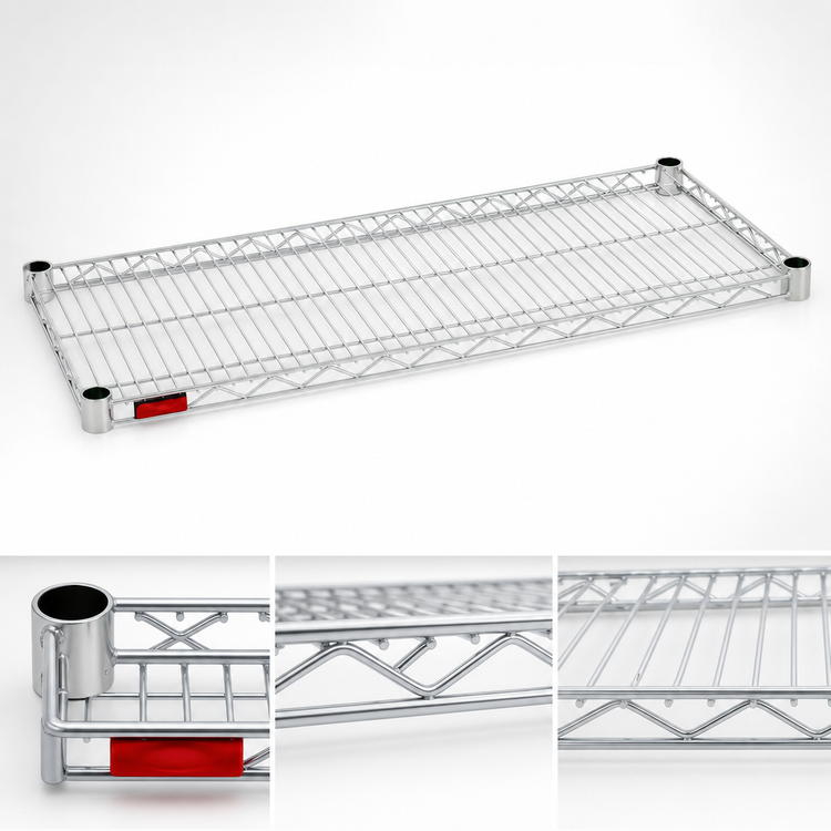 Product image #3 for Eagle Group QuadTruss Stainless Steel Wire Shelf, 42 x 18 Inches
