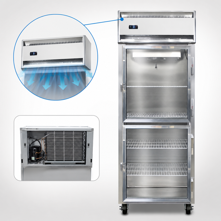 Product image #3 for Continental Refrigerator 1FESNGDHD One-Section Extra-Wide Reach-In Freezer with Half-Height Glass Doors