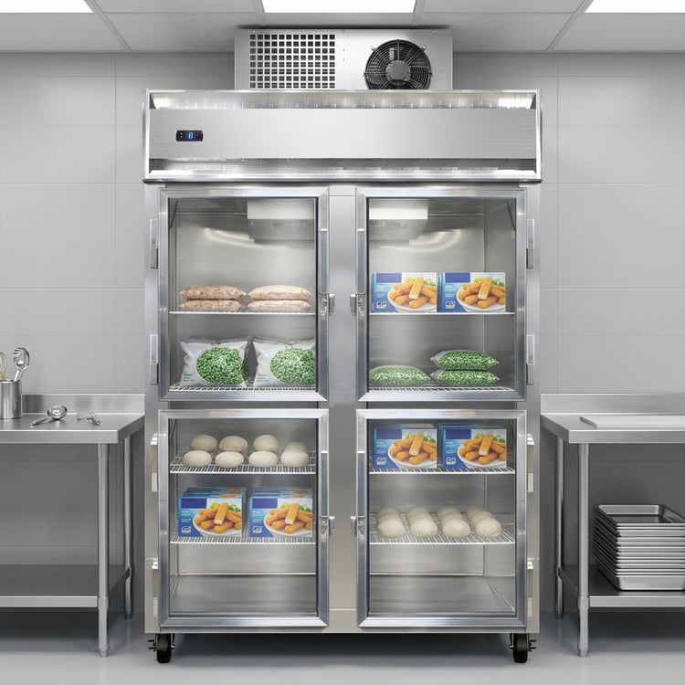 Product image #2 for Continental Refrigerator 2FSNGDHD Two-Section Display Freezer with Glass Half Doors