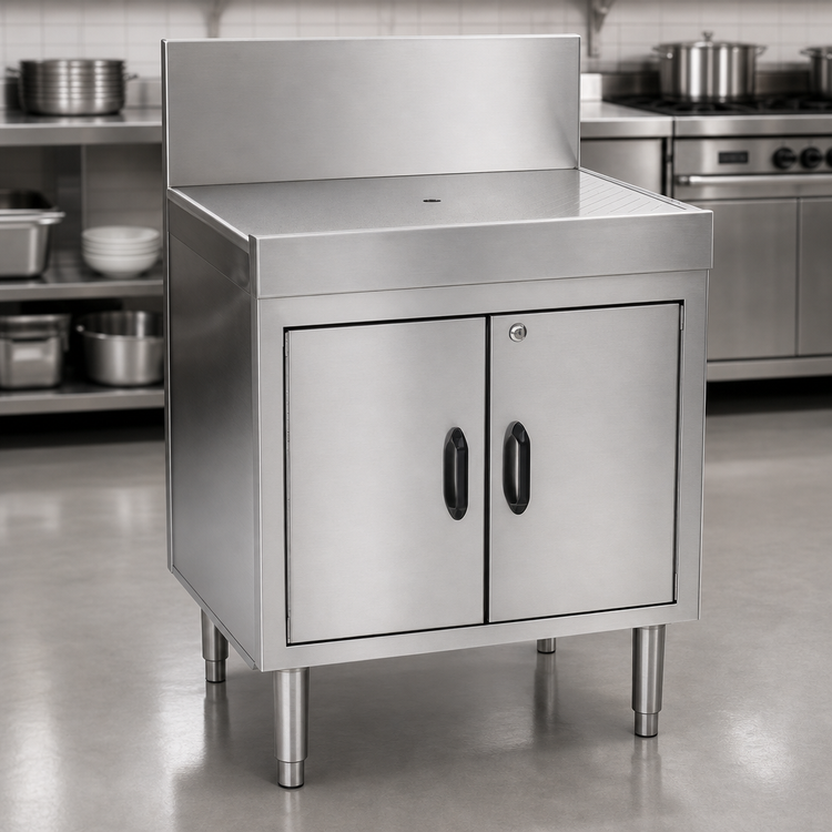Product image #3 for Eagle Spec-Bar 48-Inch Freestanding Closed Base Stainless Steel Workboard Cabinet, 19-Inch Deep