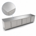 Thumbnail image #3 for John Boos 144-Inch x 30-Inch Stainless Steel Enclosed Work Table with Cabinet Base and 1-1/2-Inch Rear Riser