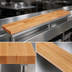 Thumbnail image #3 for John Boos 72 Inch x 10 Inch Edge Grain Northern Hard Rock Maple Steam Table Cutting Board with Adjustable Stainless Steel Supports