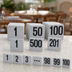Thumbnail image #3 for American Metalcraft Heavy Plastic Double-Sided Table Numbers 1-100, 4-Inch Square