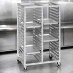 Thumbnail image #3 for Channel Manufacturing 421A6 Double-Section Aluminum Cafeteria Tray Rack, Side-Load, 36-Tray, 18 x 26-Inch, 3-Inch Spacing, 64-Inch High