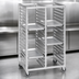 Thumbnail image #3 for Channel Standard Series Aluminum Double-Section Side-Load Cafeteria Tray Rack for 18 x 26 Trays, 64 Inch High