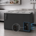 Thumbnail image #3 for Hoshizaki CC50 Two-Section Reach-In Refrigerated Bottle Cooler with Top-Sliding Locking Lids, 50-1/2 Inch Wide, 14.4 Cu. Ft.