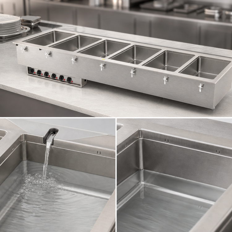 Product image #3 for Vollrath 6-Well Drop-In Electric Hot Food Well with Auto-Fill, Wet Operation, 208-240V
