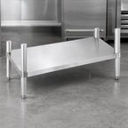 Thumbnail image #3 for Klinger's Trading SSGUD3072 72 x 30-Inch Stainless Steel Undershelf for Work Tables