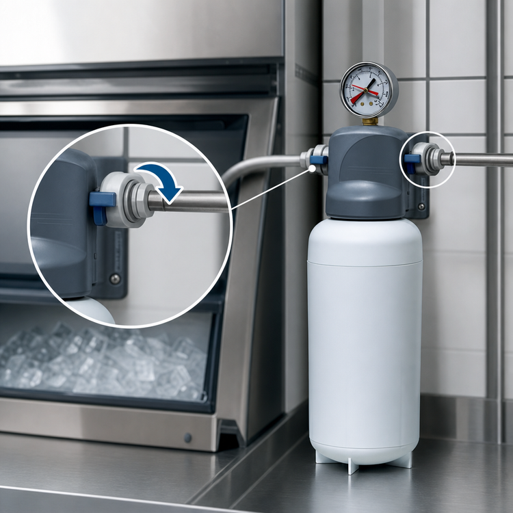 Product image #3 for 3M Ice Maker Water Filter System with Gauge, Valve-In-Head, 0.2 Micron, 2.1 GPM