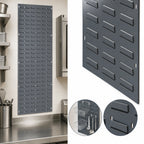 Thumbnail image #3 for Quantum QLP-1861 Wall-Mounted Louvered Panel Starter Unit, 18 x 61 Inches, Gray Enamel-Coated Steel