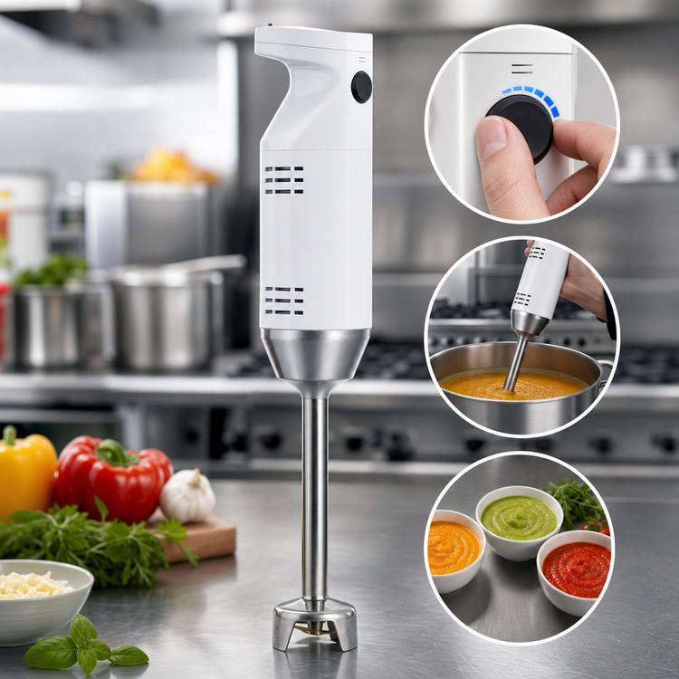 Product image #3 for Dynamic USA MiniPro MX070.04 Hand-Held Variable-Speed Immersion Blender with 7-Inch Detachable Shaft