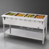 Thumbnail image #3 for Aerohot Wet Bath Gas Steam Table with 4-Pan Open Water Bath, Stainless Steel Top, and Open Base with Undershelf