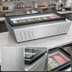 Thumbnail image #4 for Koolmore KM-CGD-6P45 45-Inch Countertop 6-Pan Ice Cream Display Freezer with Double-Tempered Glass and Digital Controls
