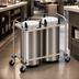 Thumbnail image #3 for Atlas Metal MOPD2-12 2-Stack Mobile Open Plate Dispenser for 12-Inch Plates