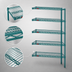 Thumbnail image #3 for Eagle Valu-Gard 5-Tier Add-On Wire Shelving Unit with QuadTruss Shelves, 30 x 21 x 74 Inches, Green Epoxy