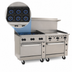 Thumbnail image #3 for Vulcan Endurance 72-Inch Gas Restaurant Range with 6 Open Burners, 36-Inch Griddle, and 2 Convection Oven Bases
