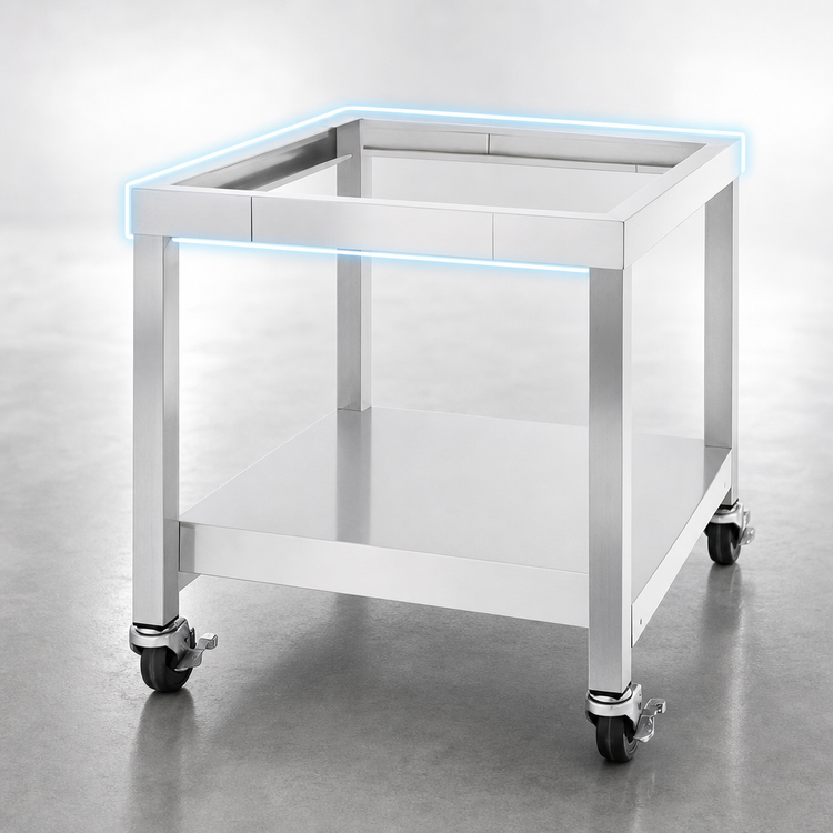 Product image #3 for Designer Series Stainless Steel Equipment Stand with Open Base and Undershelf, 18" W x 25" H