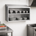 Thumbnail image #3 for Wall-Mounted Open Front Stainless Steel Cabinet with Intermediate Shelf, 48 x 15 Inches