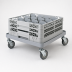 Thumbnail image #4 for Cambro Camdolly® CDR2020151 Platform Dish Rack Dolly for Full-Size Camracks, No Handle, Soft Gray Polypropylene, 4 Swivel Casters
