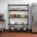 Thumbnail image #3 for Mixrite 4-Shelf Epoxy Wire Shelving Unit, 60 x 24 x 74 Inches, Slate Gray