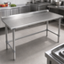 Thumbnail image #3 for Eagle Group Budget Series Stainless Steel Work Table, 120 x 24 Inches, 430 Top, 1-1/2 Inch Rear Up-Turn