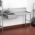 Thumbnail image #3 for 72-Inch Soiled Dish Table with Left-Side Sink, Stainless Steel