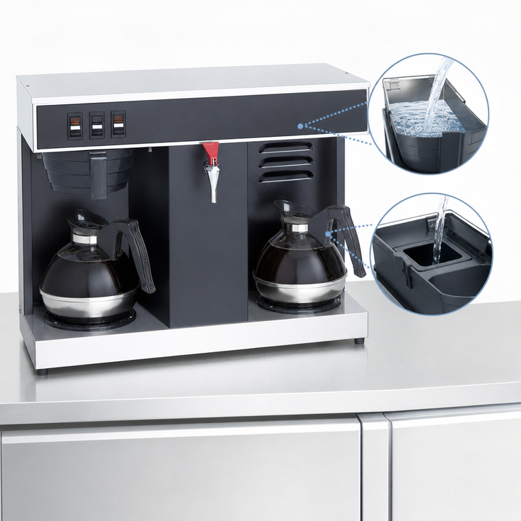 Product image #3 for BUNN Single Automatic Fill Commercial Coffee Brewer with 2 Warmers and Hot Water Faucet