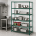 Thumbnail image #3 for Quantum 5-Shelf Wire Shelving Starter Kit, 36-Inch W x 12-Inch D x 86-Inch H, Green Epoxy Antimicrobial Finish