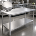 Thumbnail image #3 for Eagle Group Spec-Master 48-Inch x 24-Inch 14-Gauge Stainless Steel Work Table with Rear Up-Turn and Adjustable Undershelf