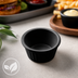 Thumbnail image #3 for American Metalcraft 3 oz Black Fluted Melamine Ramekin