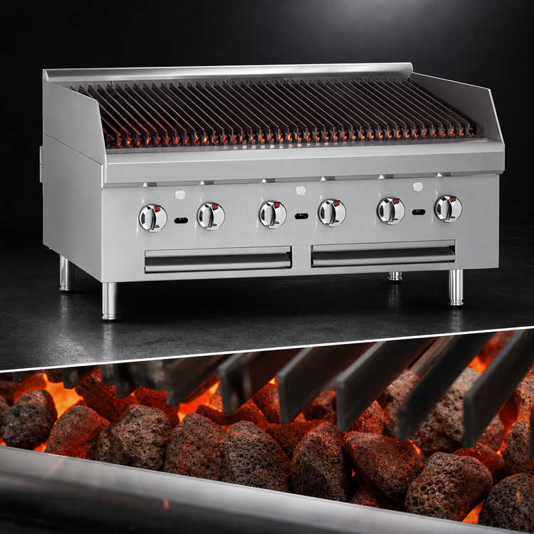 Product image #3 for Southbend 30-Inch Countertop Gas Charbroiler with Lava Rock Briquettes