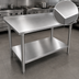 Thumbnail image #3 for John Boos Stallion 60-Inch x 24-Inch Stainless Steel Top Work Table with 1-1/2-Inch Rear Upturn and Undershelf
