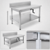 Thumbnail image #3 for John Boos ADA Adjustable-Height Stainless Steel Work Table with Backsplash and Undershelf, 72 x 30 Inch