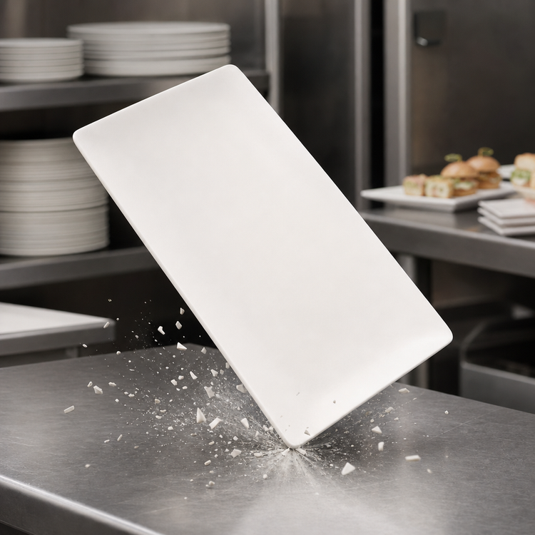 Product image #3 for American Metalcraft Endurance Rectangular Flat Melamine Platter, 21-1/2 x 13 x 3/4 Inches, White