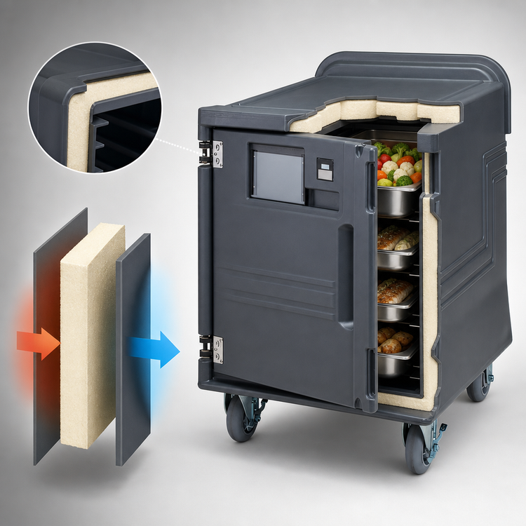 Product image #3 for Cambro Pro Cart Ultra Security Package Low-Profile Passive Front-Loading Insulated Food Pan Carrier