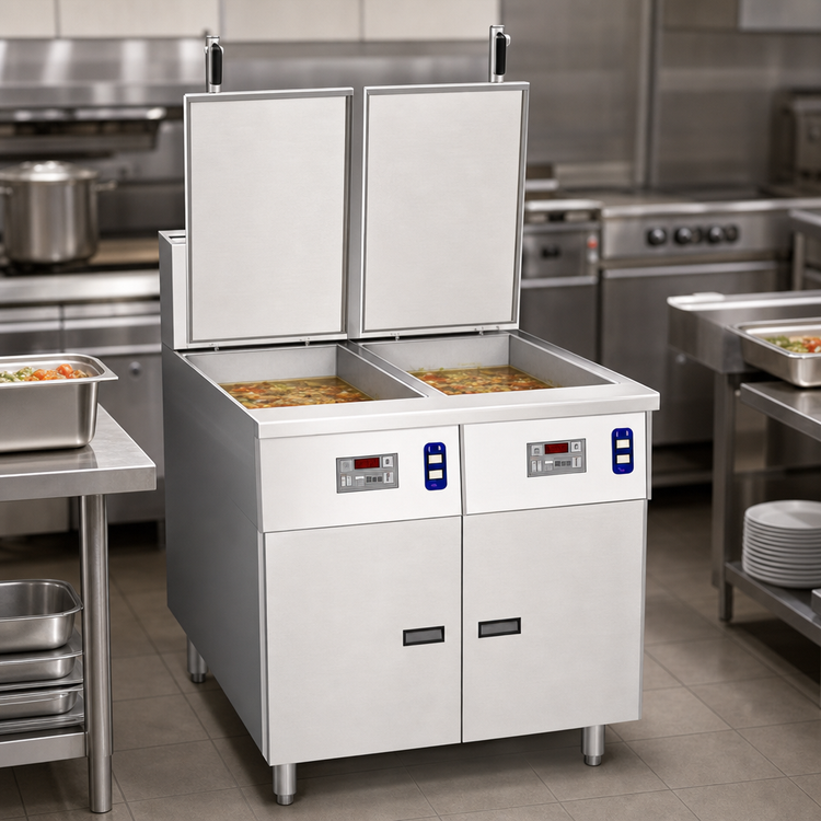Product image #3 for Solstice SRTE14-2-GM Dual Electric Rethermalizer with 2 x 16.5-Gallon Tanks, 16 kW