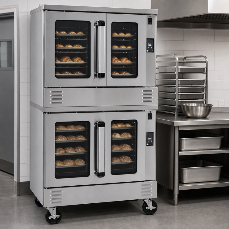 Product image #3 for Southbend Platinum Series Double-Deck Gas Convection Oven, Bakery Depth, Touchscreen Controls, Dependent Doors, 90,000 BTU Per Deck