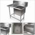 Thumbnail image #3 for John Boos Pro-Bowl 1-Compartment Commercial Sink with Left Drainboard and 10-Inch Backsplash