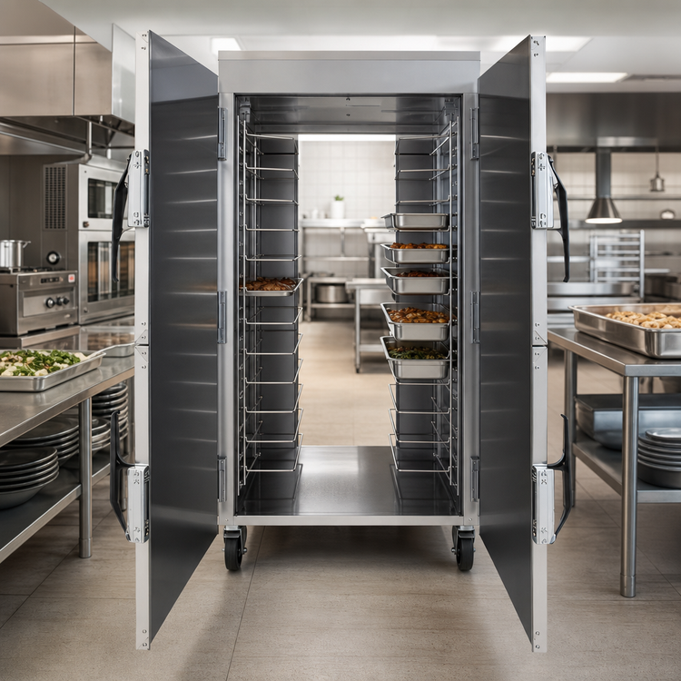 Product image #4 for Vulcan VPT18 Heated Pass-Thru Mobile Holding and Transport Cabinet, 18 Full-Size Sheet Pan / 36 Full-Size Hotel Pan Capacity