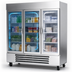 Thumbnail image #4 for Beverage Air Horizon Series Dual Temperature 3-Section Glass Door Reach-In Refrigerator/Freezer, Bottom-Mount, Self-Contained