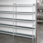 Thumbnail image #3 for Fermod Fermostock 5R42C83-E 5-Tier Add-On Polymer Shelving Unit, 83" H x 42" W x 22" D, 800 lb. Per Shelf, Gray