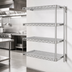 Thumbnail image #3 for Eagle Group QuadTruss® 4-Tier Add-On Wire Shelving Unit, 36W x 18D x 63H Inches, Stainless Steel Finish