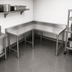Thumbnail image #3 for Advance Tabco KTMS-307 L-Shaped Stainless Steel Corner Work Table with 5