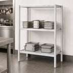 Thumbnail image #3 for Channel Manufacturing Lifetime Tough ED2054-2 Tubular Aluminum Dunnage Shelving, 2-Shelf, 54 x 20 x 64 Inches, Fully Assembled