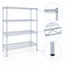 Thumbnail image #3 for EAGLEbrite 4-Tier Stationary Starter Wire Shelving Unit, 72 x 18 x 74 Inches, Zinc Finish