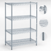 Thumbnail image #3 for Eagle Group 4-Tier Starter Wire Shelving Unit, 42 x 21 x 74 Inches, Chrome-Plated