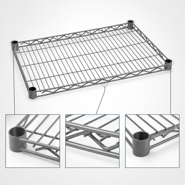 Product image #3 for Eagle Group Valu-Master 48W x 36D Wire Shelf, QuadTruss, Pewter Gray Epoxy