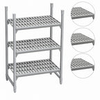 Thumbnail image #4 for Cambro Camshelving® Premium CPSK2142V4480 4-Shelf Vented Polymer Shelf Kit, 21"D x 42"W, Speckled Gray
