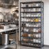 Thumbnail image #3 for Quantum Heavy-Duty Stationary Wire Shelving Unit with 10 Shelves and 72 Clear Bins, 36 x 12 x 75 Inches
